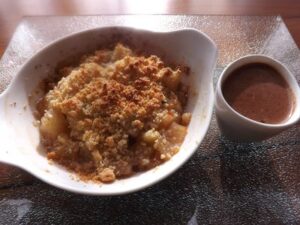 Crumble de poires aux amandes, aux épices pour pain