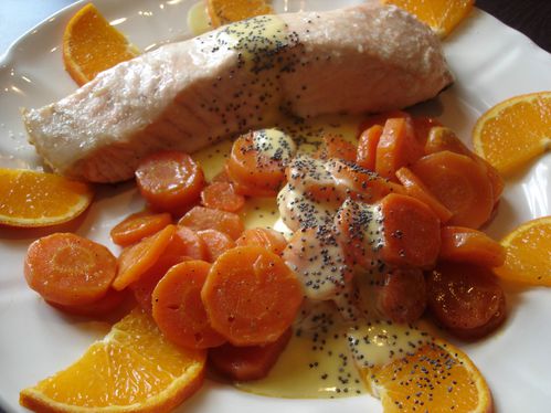 Pavé de saumon savoureux aux carottes et crème clémentine (facile en 9 étapes)