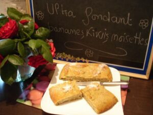 Ultra fondant aux bananes, kiwis et noisettes