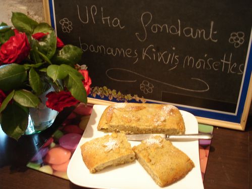 Recette facile : Fondant aux bananes, kiwis et noisettes savoureux