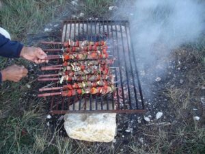 Brochettes de boeuf aux légumes et épices tex-mex