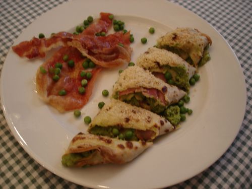Crêpes au jambon cru et petits pois : Recette savoureuse et facile