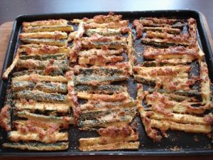 Frites de courgettes en panure de parmesan en 6 étapes