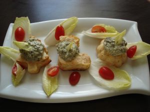 <strong>Petits flans de saumon et sa crème d'oseille</strong>