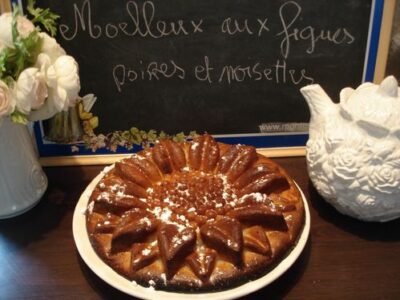 Moelleux aux poires et figues : Recette facile et savoureuse