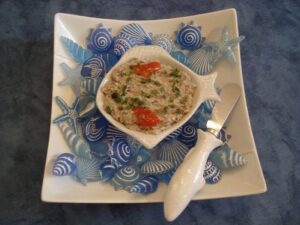 Rillettes de sardines au piment et fromage fondu