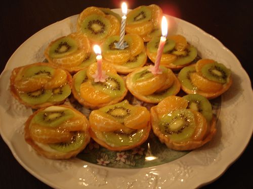 Tartelettes d'anniversaire aux kiwis et clémentines - Recette facile et savoureuse
