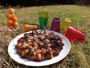 <strong>Fondant aux mirabelles et myrtilles ou gourmandise lorraine avec des fruits charentais !!!!!!!</strong>