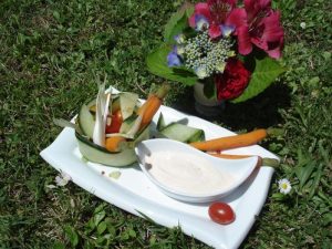 Panier de légumes et sa sauce aurore en 12 étapes