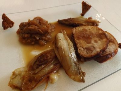 Rôti de porc savoureux avec compote en 6 étapes faciles