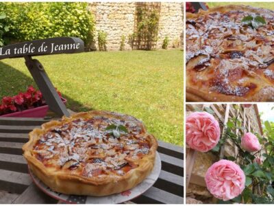 Tarte aux pommes et confiture de prunes : Recette facile et savoureuse sans sucre ajouté !