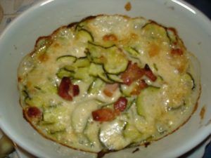 <strong>Tartiflette de courgettes au munster</strong>