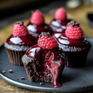 Cupcakes Lava Chocolat-Framboise 療 Ingrédients : 1 tasse de farine tout usage 1/2 tasse de cacao en poudre non sucré 3/4 cuillère à café de bicarbonate de soude 1/4 cuillère à café de sel 1/2 tasse de beurre non salé, ramolli 1 tasse de sucre 2 gros œufs 1 cuillère à café dextrait de vanille 1/2 tasse de babeurre 1/2 tasse deau bouillante 1/2 tasse de confiture de framboises Framboises fraîches pour la décoration Pour le glaçage à la framboise : 1 tasse de beurre non salé, ramolli 3 1/2 tasses de sucre glace 1/4 tasse de purée de framboises 1 cuillère à café dextrait de vanille Une pincée de sel Copeaux de chocolat noir pour la décoration Instructions : Préchauffez le four à 175C 350F. Garnissez un moule à muffins avec des caissettes à cupcakes. Dans un bol moyen, mélangez la farine, le cacao en poudre, le bicarbonate de soude et le sel. Dans un grand bol, crémez le beurre et le sucre jusquà ce que le mélange soit léger et mousseux. Ajoutez les œufs un à un, puis lextrait de vanille. Incorporez les ingrédients secs et le babeurre en alternance, en commençant et en terminant par les ingrédients secs. Ajoutez ensuite leau bouillante pour obtenir une pâte lisse. Remplissez les caissettes à moitié avec la pâte. Déposez une cuillère à café de confiture de framboises au centre de chaque cupcake, puis recouvrez avec un peu plus de pâte jusquà remplir aux 3/4. Faites cuire au four pendant 18 à 22 minutes, ou jusquà ce quun cure-dent inséré sur le bord en ressorte propre. Pour le glaçage, battez le beurre jusquà ce quil devienne crémeux. Ajoutez progressivement le sucre glace, puis incorporez la purée de framboises, la vanille et le sel jusquà obtenir un mélange lisse et léger. Une fois les cupcakes refroidis, glacez-les avec le glaçage à la framboise, puis garnissez-les de framboises fraîches et de copeaux de chocolat. Temps de préparation : 30 minutes Temps de cuisson : 22 minutes Temps total : 52 minutes Valeur énergétique : 320 kcal par cupcake Portions : 12 cupcakes #RecetteGourmande #CupcakesChocolat #DessertsFaciles #DessertsMaison #ChocolatFramboise #CuisineMaison #BoulangerieMaison #PâtisserieCréative #GâteauFaitMaison #IdéeDessert #FramboisesFrais #RecettesFaciles #RecetteRapide #DéliceSucré #PauseGourmande #GlaçageFramboise #CuisineDélicieuse #DouceursSucrées #DessertsPourTous #PlaisirCulinaire