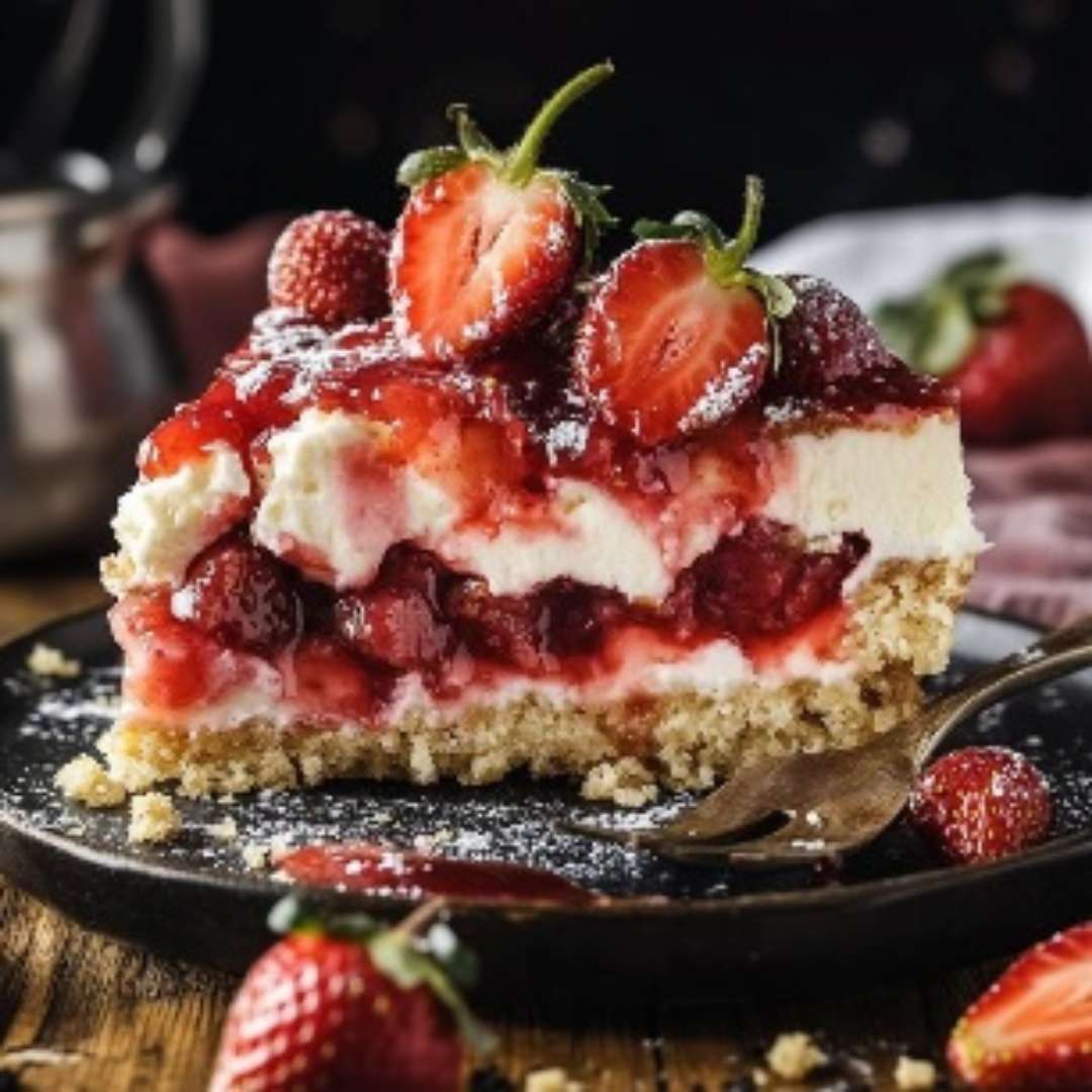 Fraise Cheesecake Dump Cake