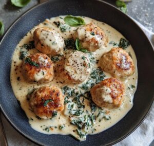 Boulettes Poulet Ricotta Épinards