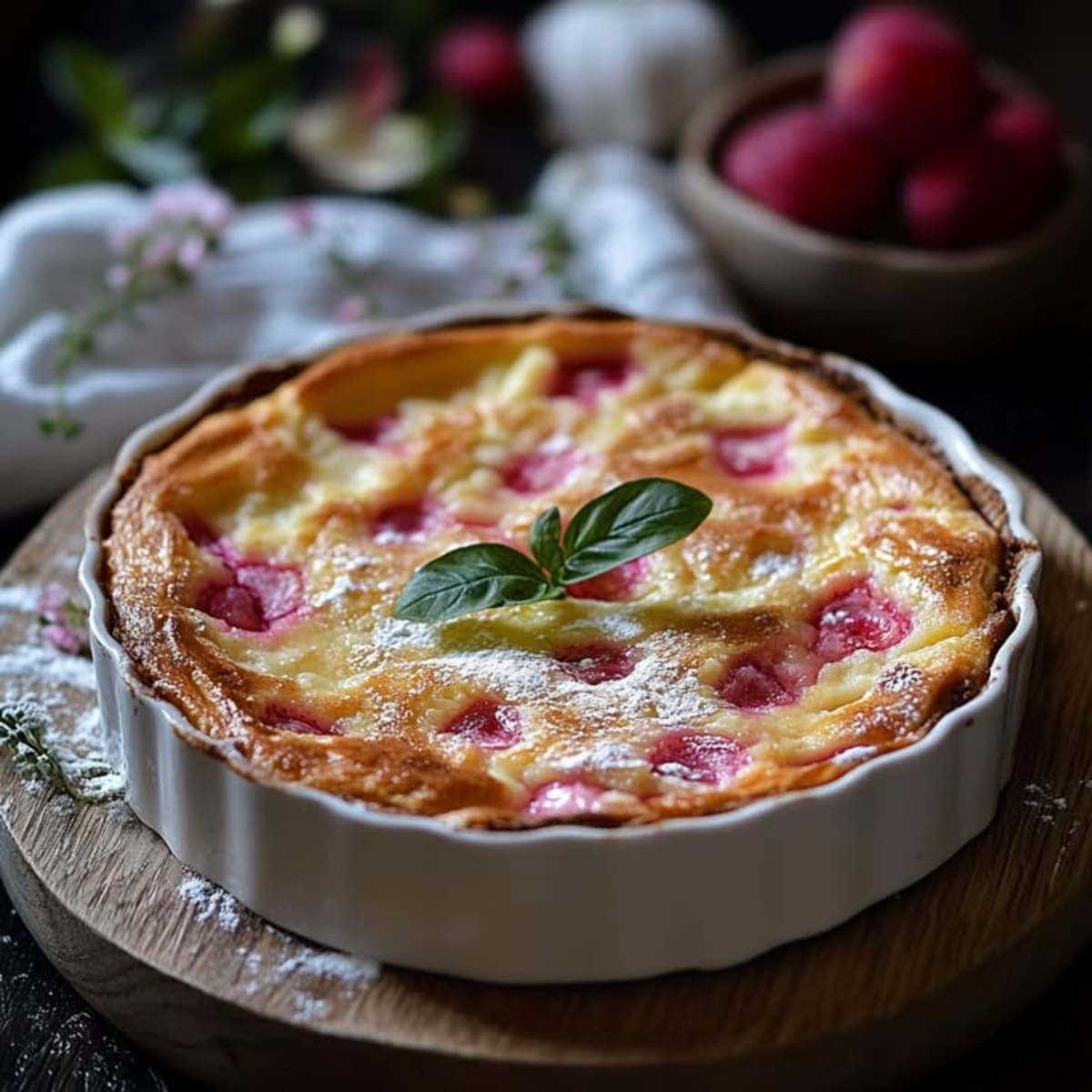 Clafoutis Légers à la Rhubarbe: Recette Facile