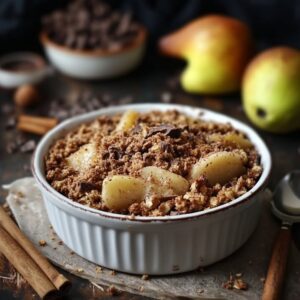 Crumble Poire-Chocolat : Recette Facile et Délicieuse