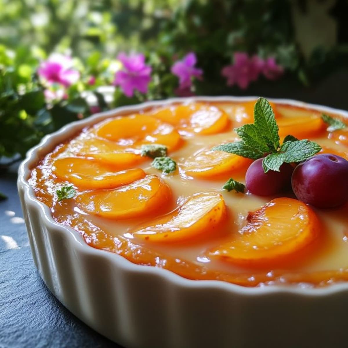 Flan Crémeux aux Abricots Délicieux et Facile