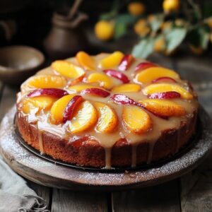 Gâteau Glacé Pêches Bourbon