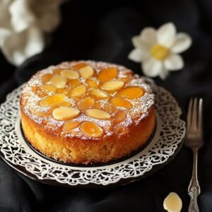 Gâteau abricots amandes