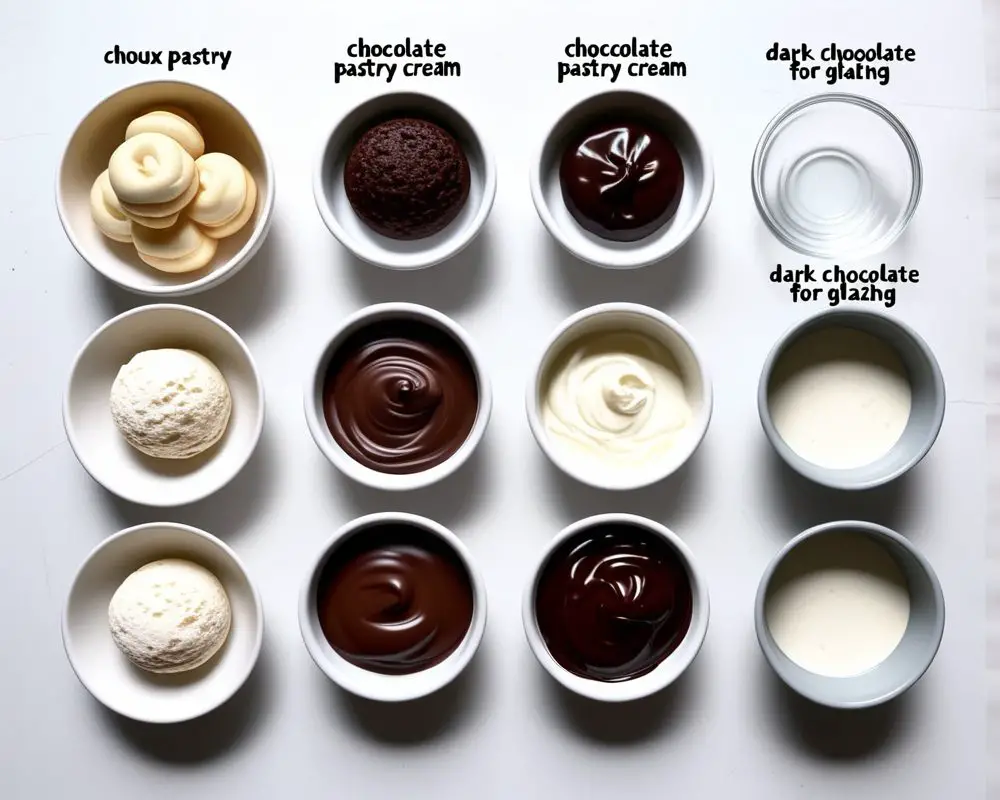 ingredients-de-la-recette-eclairs-au-chocolat-delice-maison-incontournable