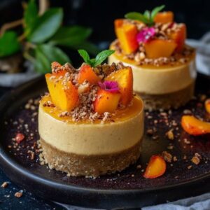 Mini Cheesecakes Vegan aux Abricots Délicieux