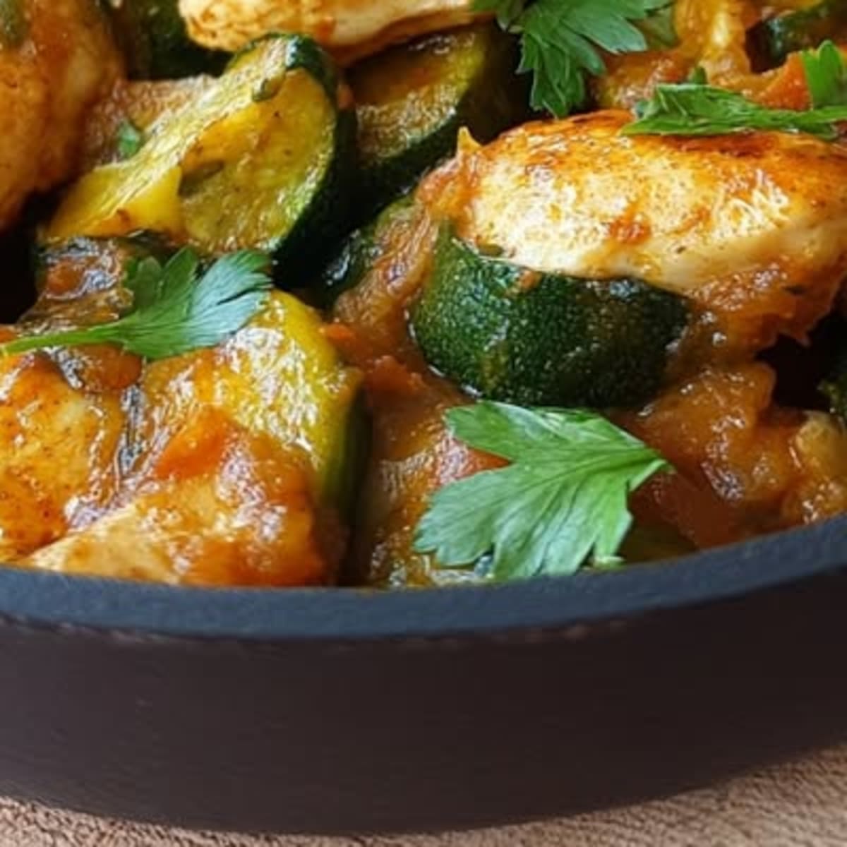 Recette Épicée de Poulet aux Courgettes2