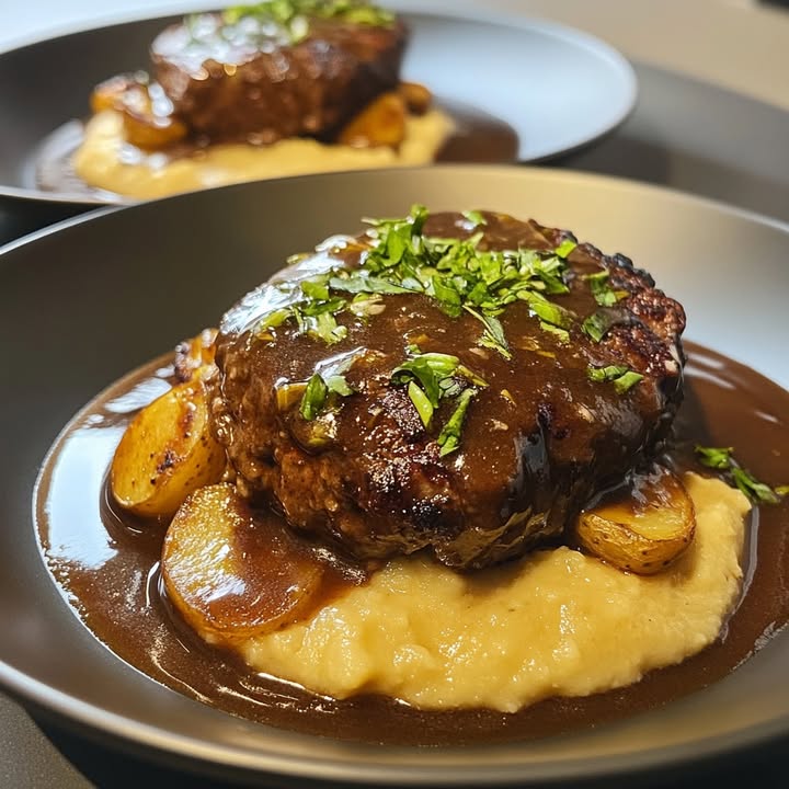 Salisbury Steak avec Purée Délicieuse