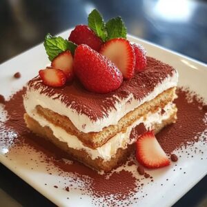 tiramisu fraises facile