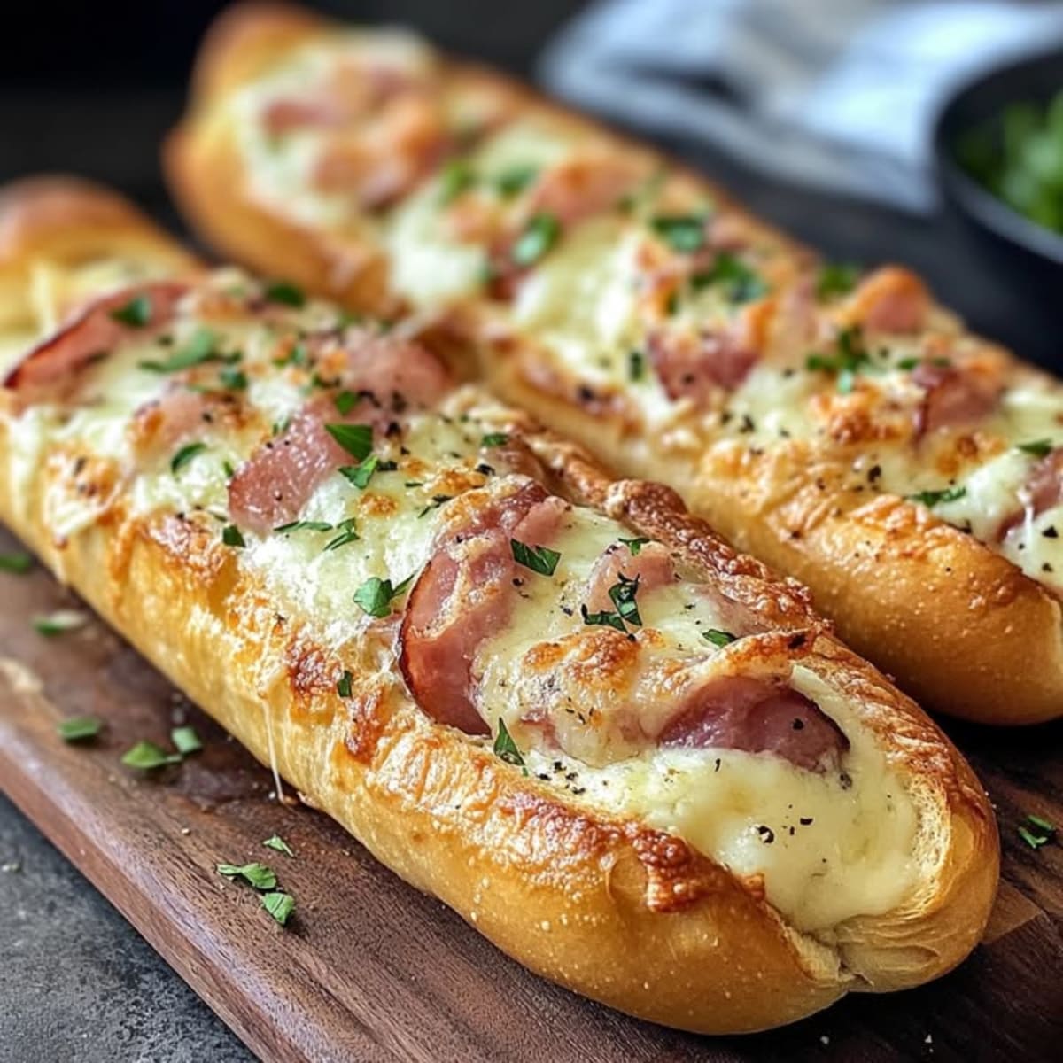 Baguettes au Jambon et au fromage