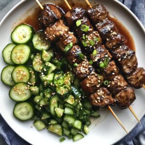 Brochettes Teriyaki Concombre