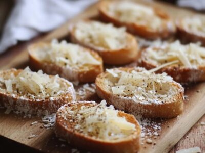 Découvrez notre Recette Infaillible de Crostini aux Fèves et Parmesan – L’Apéritif Parfait qui Éblouira vos Invités!