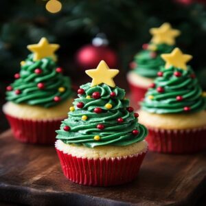 Cupcakes Sapin Noël