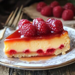 Flan Caramel Framboise