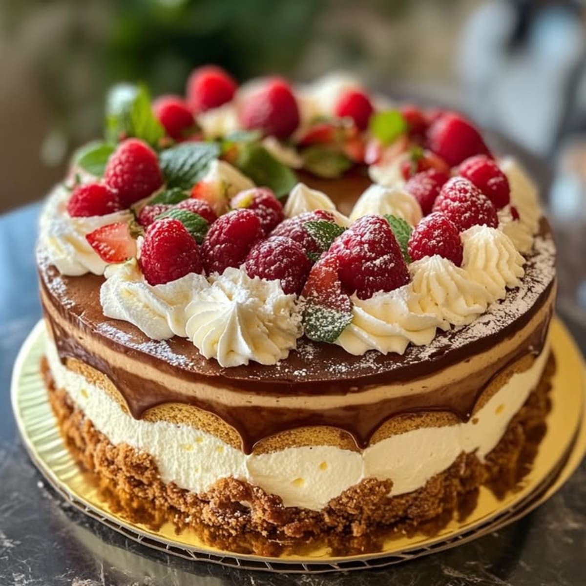 Gâteau Chocolat Fruits