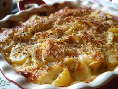 Découvrez la Recette Incontournable du Gratin de Pommes de Terre à la Normande – Un délice réconfortant à chaque bouchée !