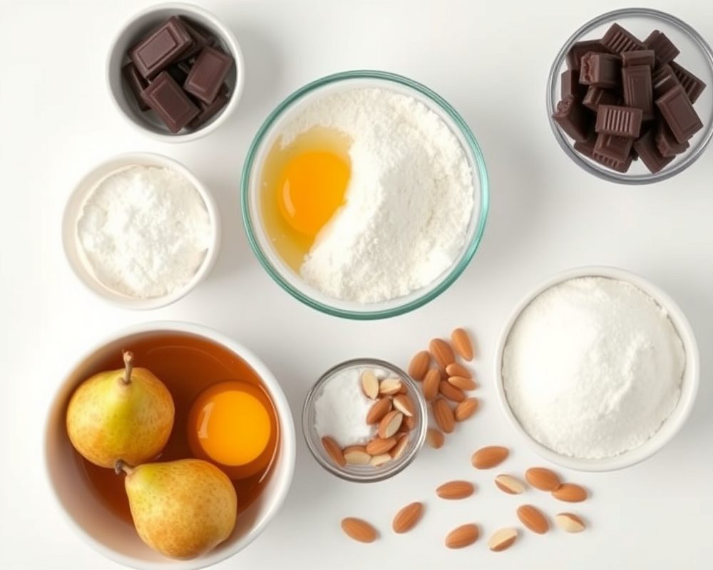 ingredients-de-la-recette-chocolat-poire-croustillant