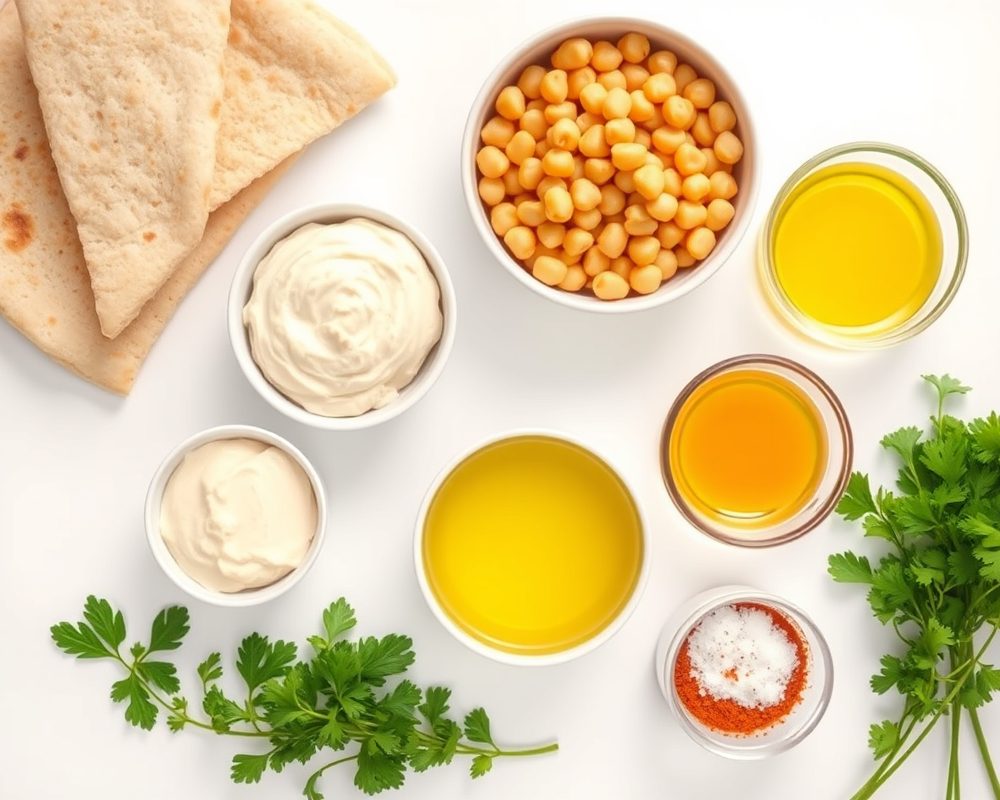 ingredients-de-la-recette-pita-houmous-delicieux