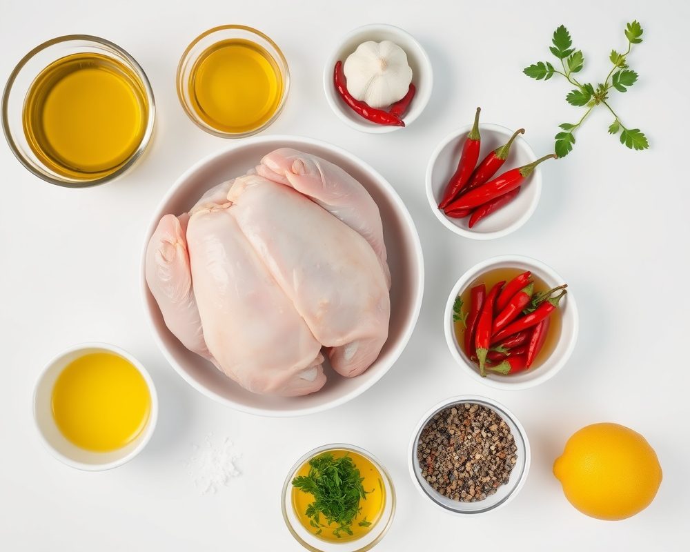 ingredients-de-la-recette-poulet-piri-piri-savoureux