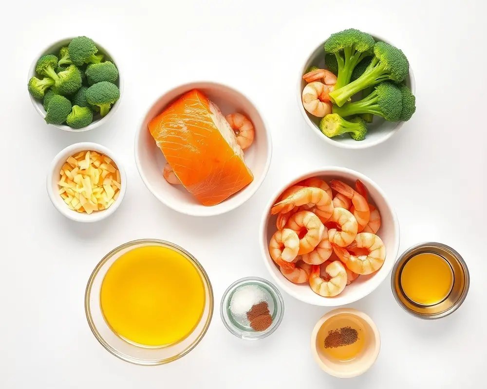 ingredients-de-la-recette-saumon-crevettes-brocoli