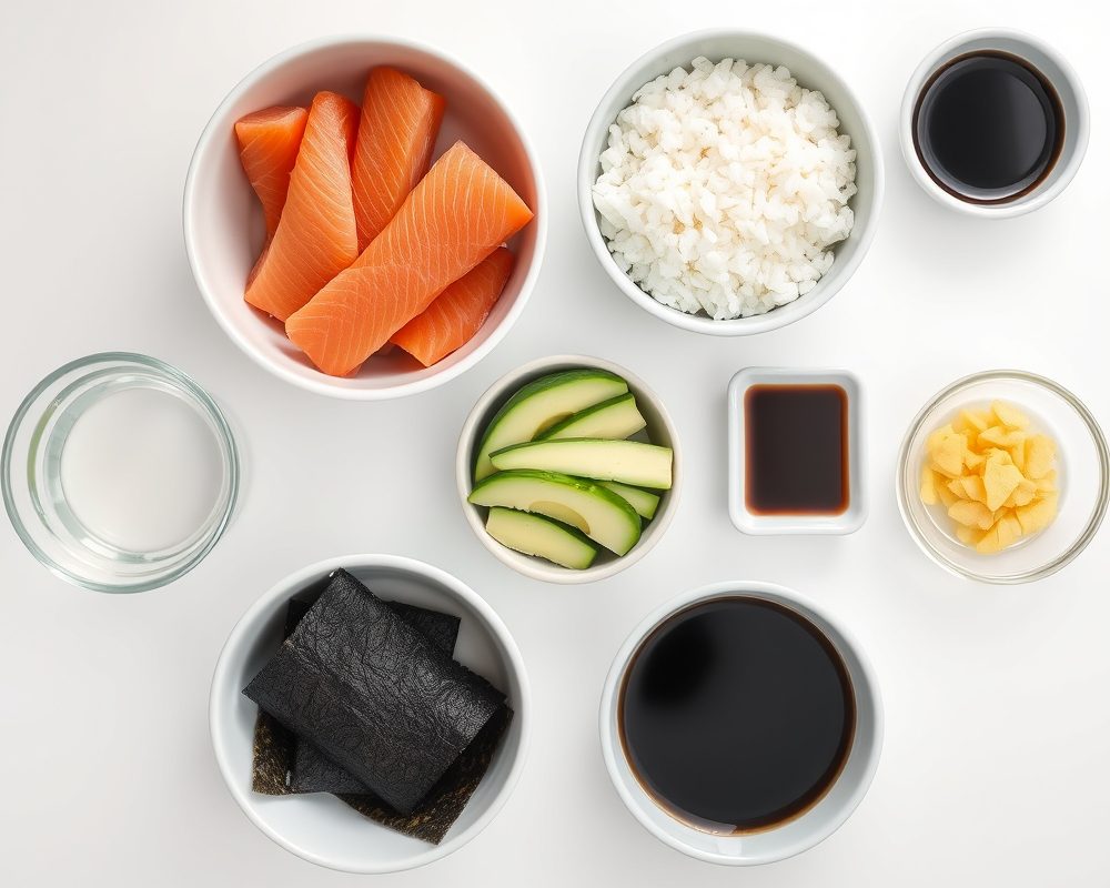 ingredients-de-la-recette-sushi-maison-delicieux