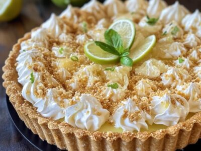 Découvrez la Recette Irrésistible de la Tarte à la Noix de Coco et Citron Vert – Un Délice Exotique à la Maison!