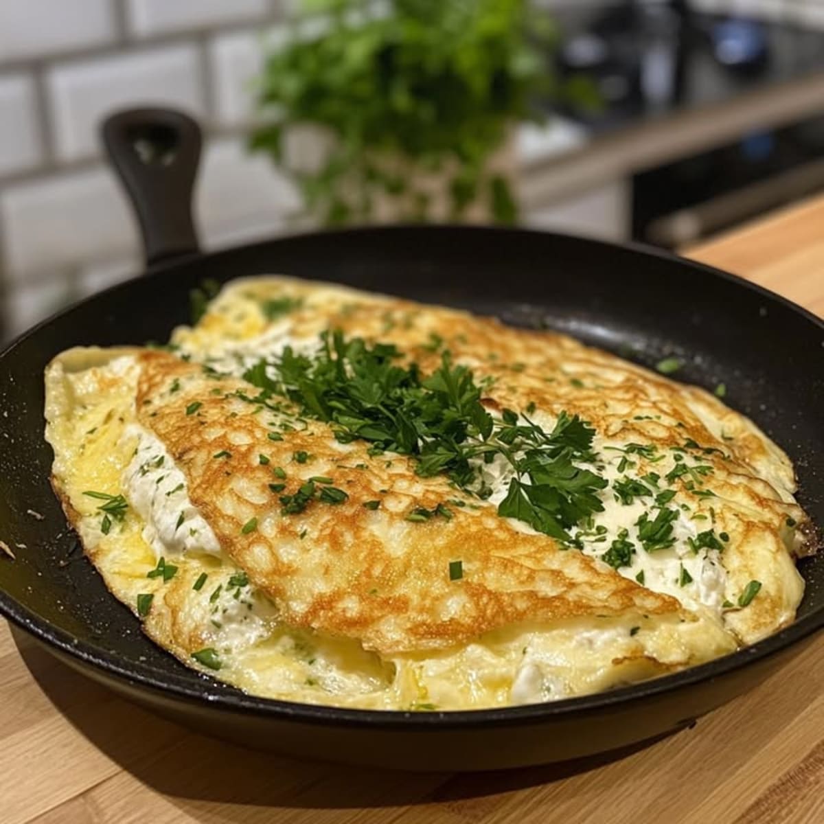 Omelette Herbes Fromage