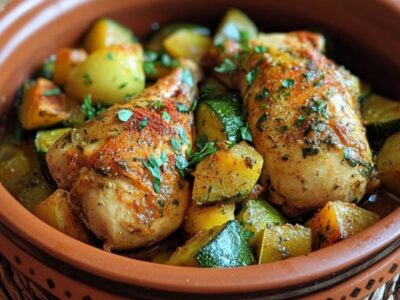 Découvrez le Poulet Tajine aux Courgettes : Une Recette Méditerranéenne Époustouflante pour un Repas Familial Succulent !