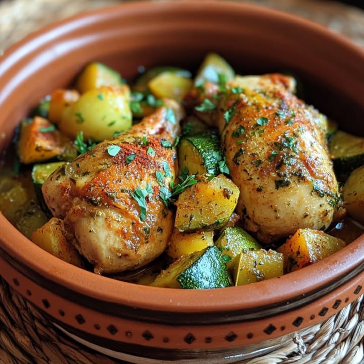 Poulet Courgettes Tajine