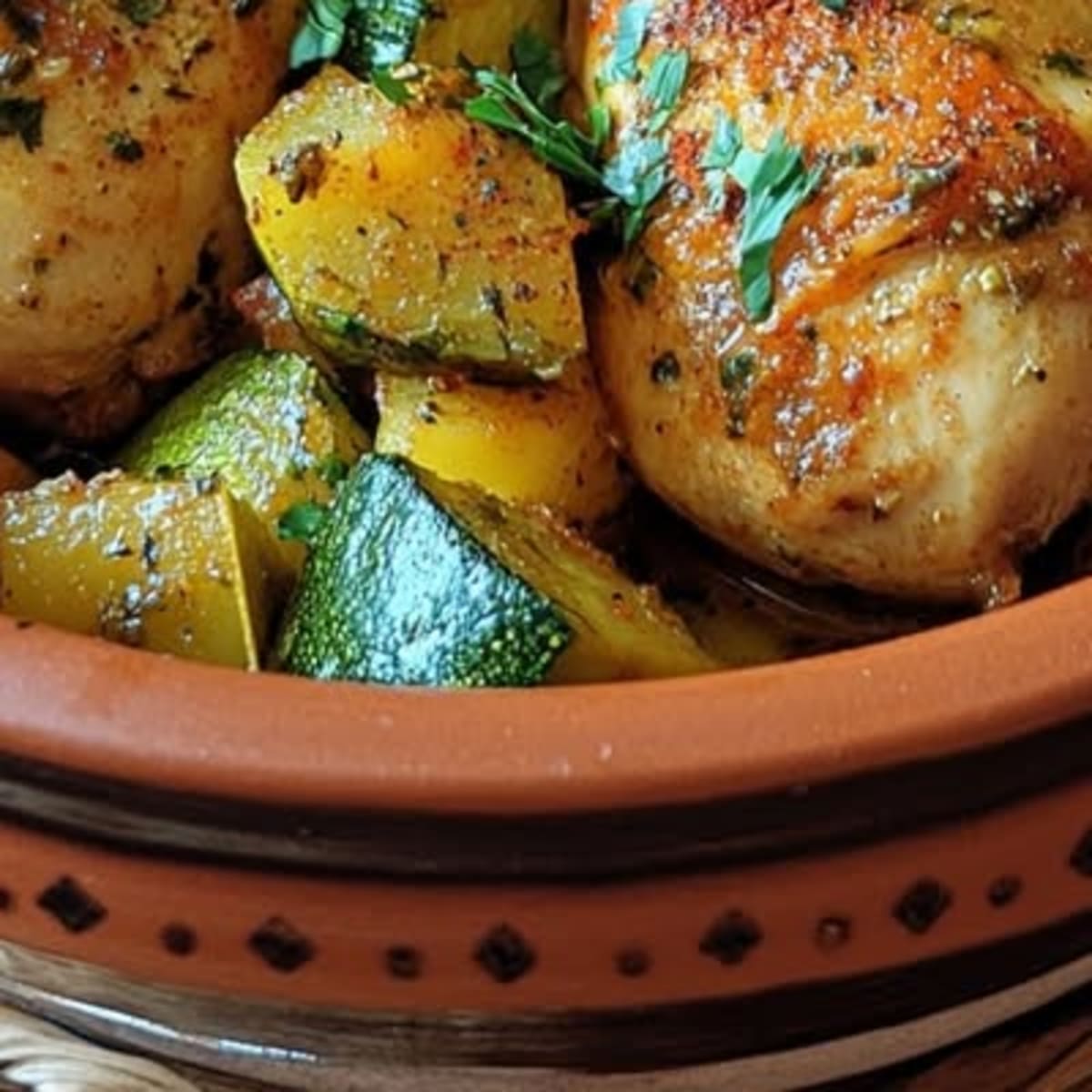 Poulet Courgettes Tajine2