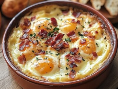 Découvrez la Recette Magique des Œufs Cocotte au Reblochon et Lardons – Un Plat Réconfortant Ultra-Savoureux !