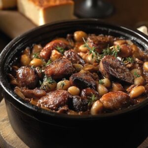 Recette Cassoulet Gourmand aux Souris d'Agneau