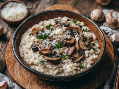 Recette Incroyable de Risotto aux Champignons pour Réchauffer vos Soirées d’Automne