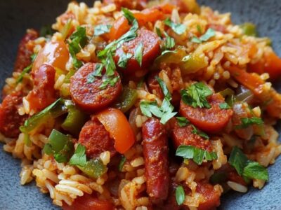 Découvrez la Recette Explosive du Riz Épicé au Chorizo et Tomates – Préparation Rapide et Savoureuse en 40 Minutes